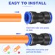 thumbnail image 4 of Uxcell 30-Pack Inline Manifold Union Fitting, 2 Way 16mm(5/8") OD Plastic Pneumatic Push to Connect Tube Fittings, 4 of 6