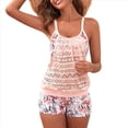 thumbnail image 2 of Traje de Baño Tankini de Dos Piezas para Mujer, con Control de Abdomen y Pantalones Cortos Tipo Blusón Rosa XL, 2 of 10