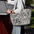 thumbnail image 7 of KLL Leopard And Zebra Print Large Beach Tote Bag Women Waterproof Sandproof Zipper Beach Tote Bag for Pool Gym Grocery Travel with Wet Pocket, 7 of 7