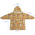 thumbnail image 7 of Cute Hedgehog Apple Mushroom Blanket Hoodies for Kids 6-13YR Oversize Wearable Blanket Hoodies for Boys Girls Teens, 7 of 7