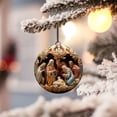 thumbnail image 4 of Holloyiver Christmas Easter Nativity Scene Ornament, Metal/Wood Black, 0.18 lb, 4 of 8