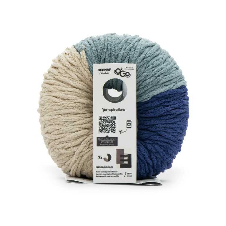 Bernat Blanket Yarn (6-Pack) Super Bulky #6 5.3 oz 108 Yds ea (Country  Blue/106)