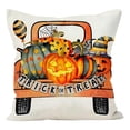 thumbnail image 2 of Halloween Spooky Pillow Covers 18x18 Inch, Festive Throw Pillow Cases with Hidden Zipper, Decorative Cushion Covers for Sofa Couch Bed Halloween Party Home Decor, 2 of 7