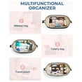 thumbnail image 5 of BAGSMART Wide-open Makeup Bag Cosmetic Pouch Organizer Travel Toiletry Bag Essentials Accessories for Women, Quilted Black, 5 of 8