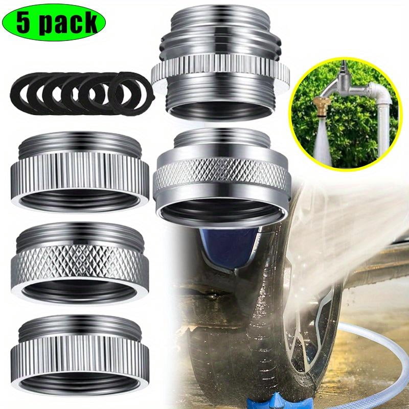 7-Piece Brass Faucet Adapter Kit – Male & Female Sizes With Gaskets For Garden Hose, Sink Sprayer & Water Filter Hookup