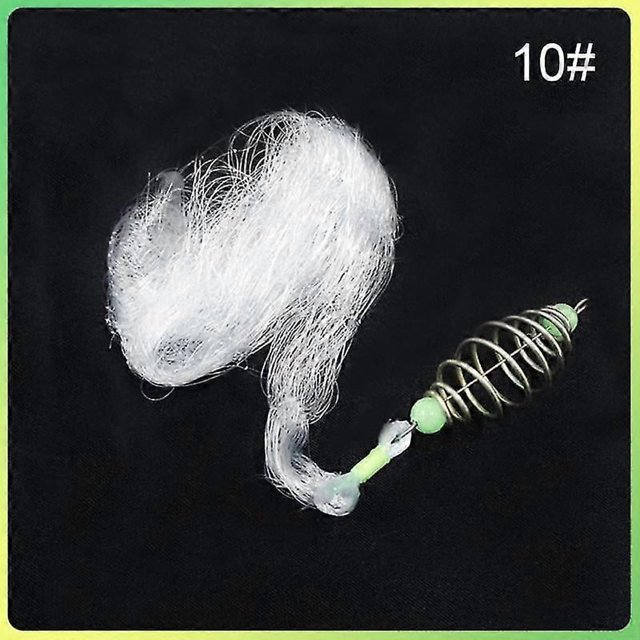 10pcs Fishing Net Luminous Bead Spring Sticky Trap Netting Sea Fish Throwing Net
