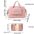 thumbnail image 2 of WIZUTIZ Gym Bag for Women with Shoes Compartment Foldable Large Travel Bag Tote Bag Swim Weekender Lightweight Sports Travel Duffle Bag Womens Large Solid Bags Water Resistant Durable Bag 1 PC Pink, 2 of 6