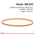 thumbnail image 2 of Uxcell 4 Paquetes de Correas de Máquina de Coser Naranjas MB-500 Motor Drive V Belt 19.7" de Circunferencia Exterior, 2 of 6