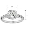 thumbnail image 5 of SuperJeweler 1 1/3 Carat Cushion Shape Diamond Engagement Ring In 14 Karat White Gold For Women, 5 of 6