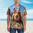 thumbnail image 5 of Picia Close-Up Curious Squirrel Gentle Cotton Regular Fit Short Sleeve Casual Hawaiian Shirt for Men-XX-Large, 5 of 8
