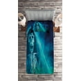 thumbnail image 2 of Ambesonne Halloween Quilted Coverlet 2 Pcs, Gothic Ghost, Twin Size, Blue, 2 of 2