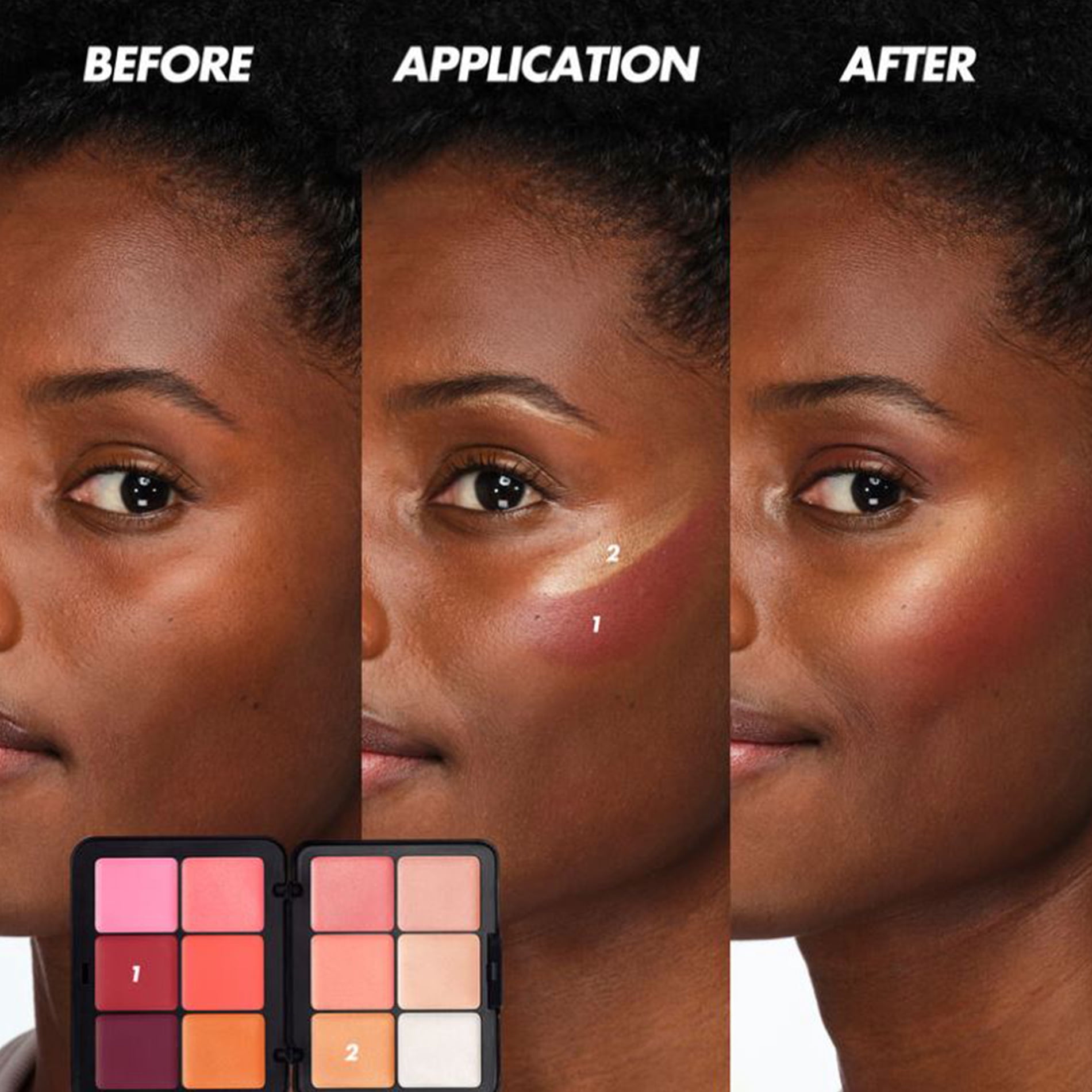 HD SKIN BLUSH & GLOW PALETTE Cream blush & highlighter palette I000014611-611