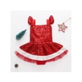 thumbnail image 3 of Kmbangi Girl?s Christmas Sequin Mesh Yarn Stitching Fly Sleeve Romper/Dress, 3 of 9