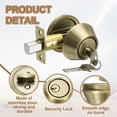 thumbnail image 4 of Uxcell Keyed Alike Single Cylinder Deadbolt Door Lock Round Entry Handle Sets for Door Thickness 1.2-2 inch Bronze, 4 of 7