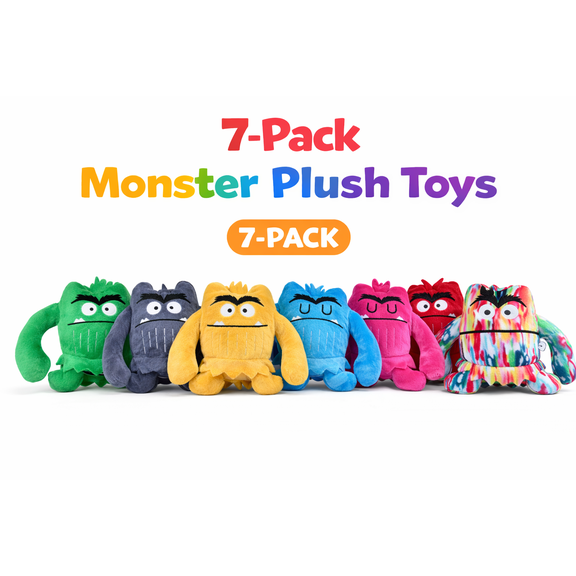 7-Pack Monster Plush Toys Set, 5.12 in Colorful Soft Stuffed Creature Dolls