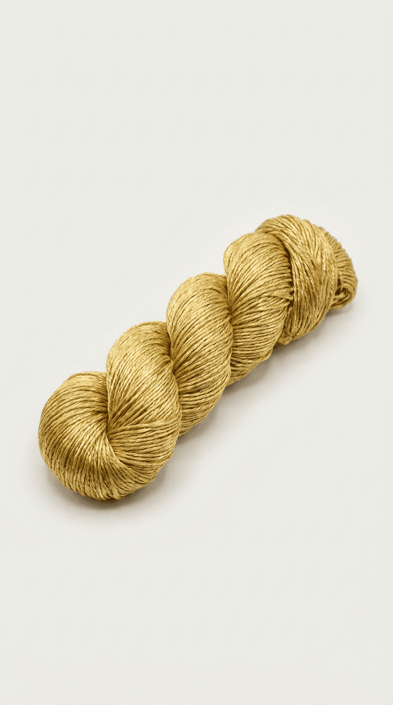 Knitsilk 3 Ply 100% Mulberry Silk Yarn Solid Colors, 50 Grams, 260 Yards, Great for Knitting, Crochet, Weaving, Tapestry (Super Gold)(Pack of 2)