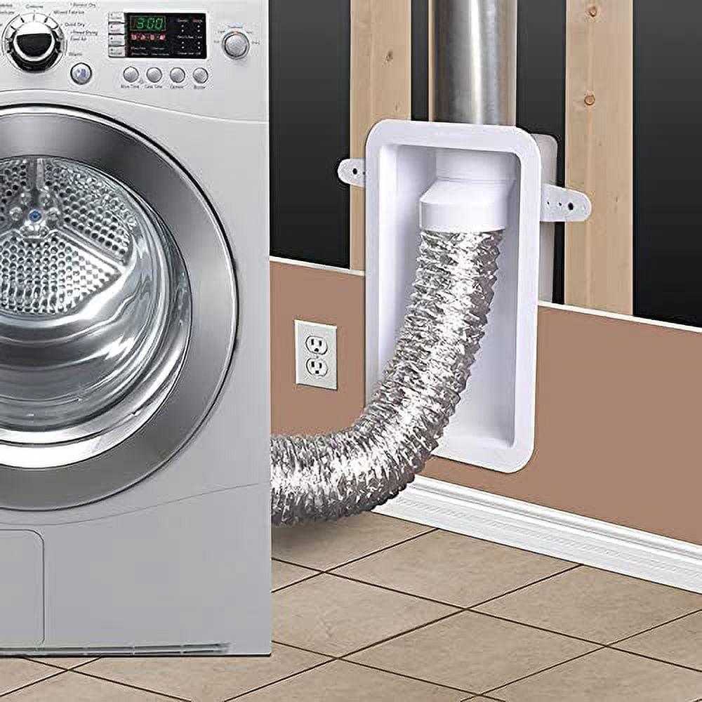 Dundas Jafine DRB4XZW Recessed Dryer Vent Box, 4", White Pack of 4 — Home & Garage Storage, Stackable Design