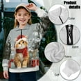 thumbnail image 7 of Xoenoiee Christmas Cat Tree Gift Print Girls Fall Sweatshirt Casual Half Zip Pullover Xmas Loose Long Sleeve Tops Lightweight Tunic Tops Activewear, Size 7-8 Years, 7 of 7