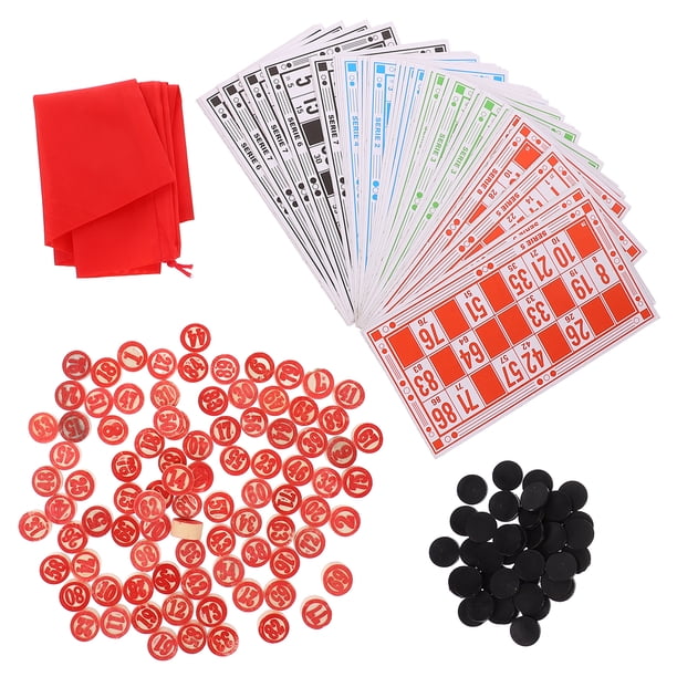 1 juego de bingo de entrenamiento lógico, juego de bingo de madera con piezas y tarjetas numéricas, juego de mesa