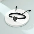 thumbnail image 6 of Cremation Jewelry Heart Urn Bracelet for Ashes for Women Men Adjustable Memorial Keepsake Rope Bracelet, 6 of 7