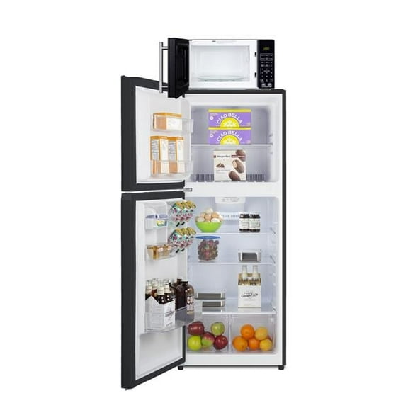 Summit Appliance MRF1087BALHD Microwave & Refrigerator-Freezer Combination with Allocator - LHD, Black