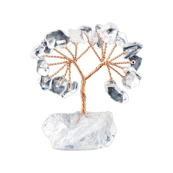 SLYNSHome Gemstone Tree,Crushed Stone Wealth Tree Natural Colorful Chakra Crystal Handwoven Decoration Natural Tree of Life Gemstones Bonsai Feng Shui Tree Bring Health and Luck