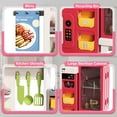 thumbnail image 3 of Lookfly Play Kitchens,68PCS Kids Kitchen Playset with Realistic Lights&Sounds,Toddler Kitchen Toy Gift for Boys and Grlis,Pink 32.3"H, 3 of 9