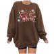 thumbnail image 2 of Puntoco - Sudadera de forro polar de manga larga con cuello redondo suelto para mujer Puntoco Puntoco-5993, 2 of 8
