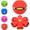 Red, variant on Magic Ball,Magic Meta Ball with 6 LED Lights,Dual Form Freely Switchable Magic Bouncing Ball for Indoor & Outdoor