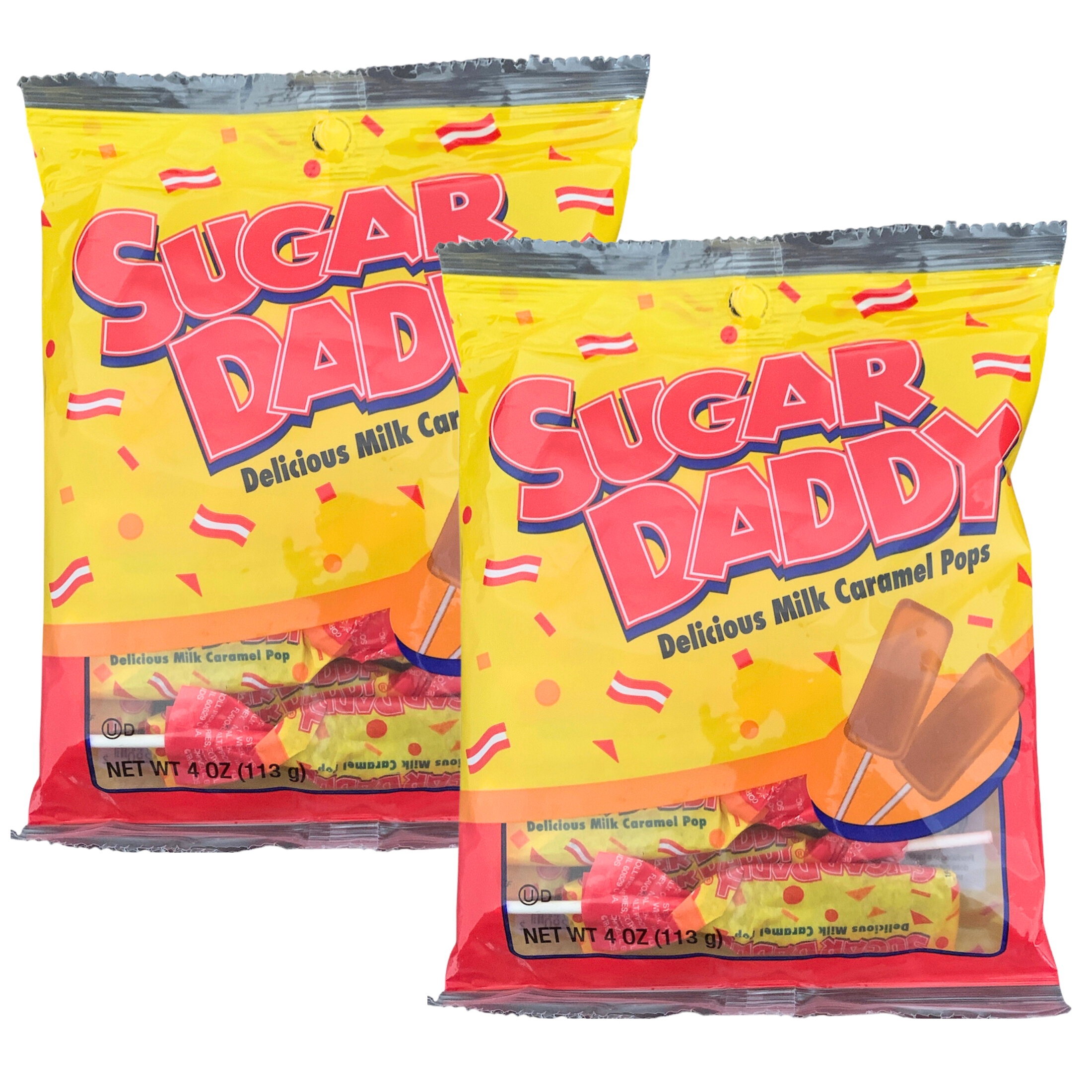 Sugar Daddy Candy on a Stick 4oz Delicious Milk Caramel Pops Home Party