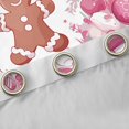 thumbnail image 4 of Feelyou Vintage Pink Bowknot Curtains Pack of 2 (42x84 Each) for Girls, Romantic Christmas Rose Curtains Blackout, Winter Stars Snowflake Bedroom Curtains, Curtains and Drapes Home Decor, 4 of 6