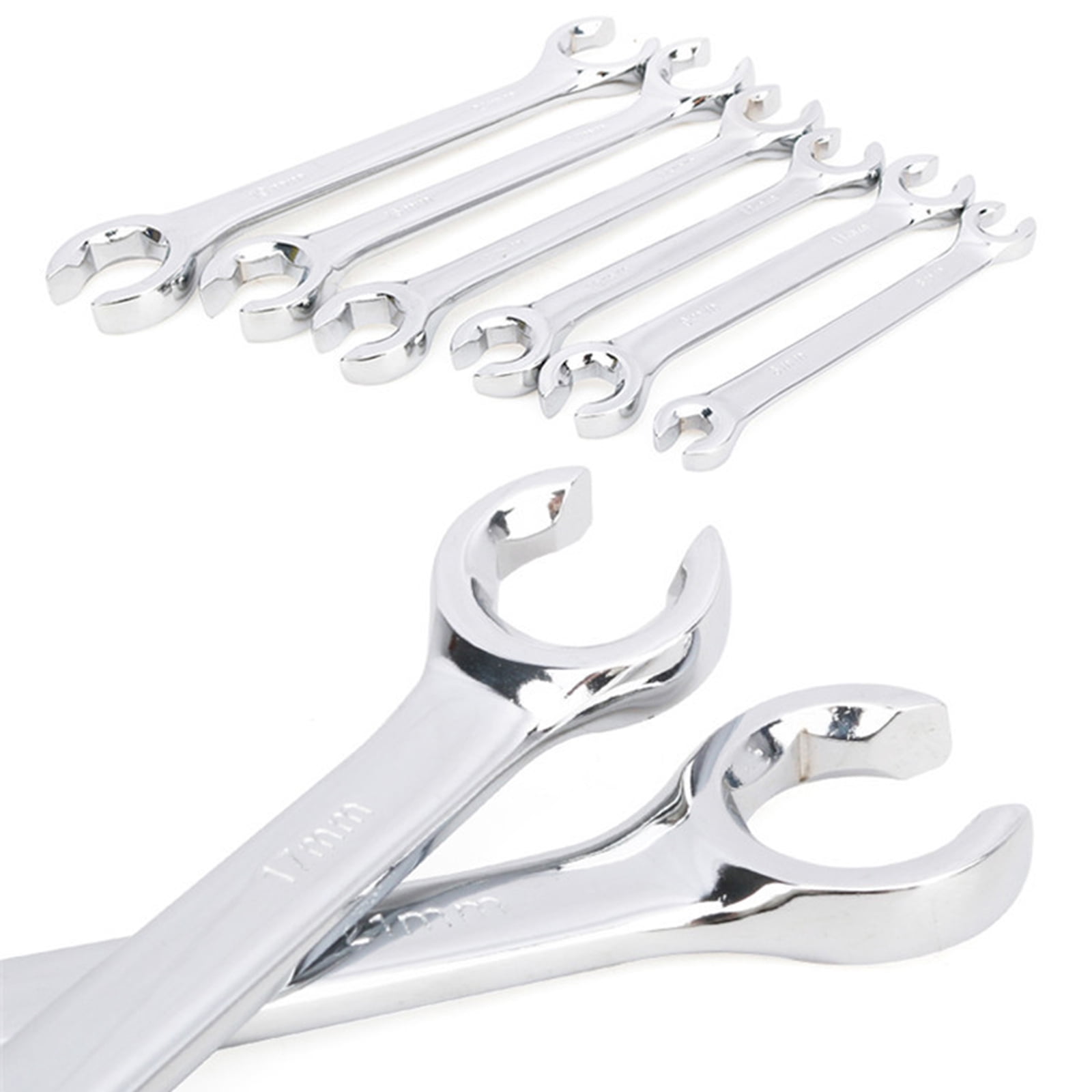 6mm x 8mm 9mm x 11mm 10mm x 12mm Professional 6 pieces 6~21mm Tubing Flare Nut Wrench Set