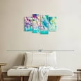 thumbnail image 2 of Elephant Stock Wisteria Flowers Wall Art - Horizontal Multi Panel Canvas - Living Room Wall Decor - Floral And Botanical Multi Panel - Turquoise And Blue Decor - 30" x 18", 2 of 4