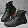 thumbnail image 1 of Zapatos casuales de cuero de caña alta para hombres, botas cortas cálidas, zapatos de moda para hombres Wmkox8yii 123q2304, 1 of 9