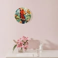 thumbnail image 3 of 12 Inch Wall Clock Battery Operated Silent Clock Decorative for Office, Kitchen, Outdoor, Living Room，Beautiful Parrot Picture, 3 of 5