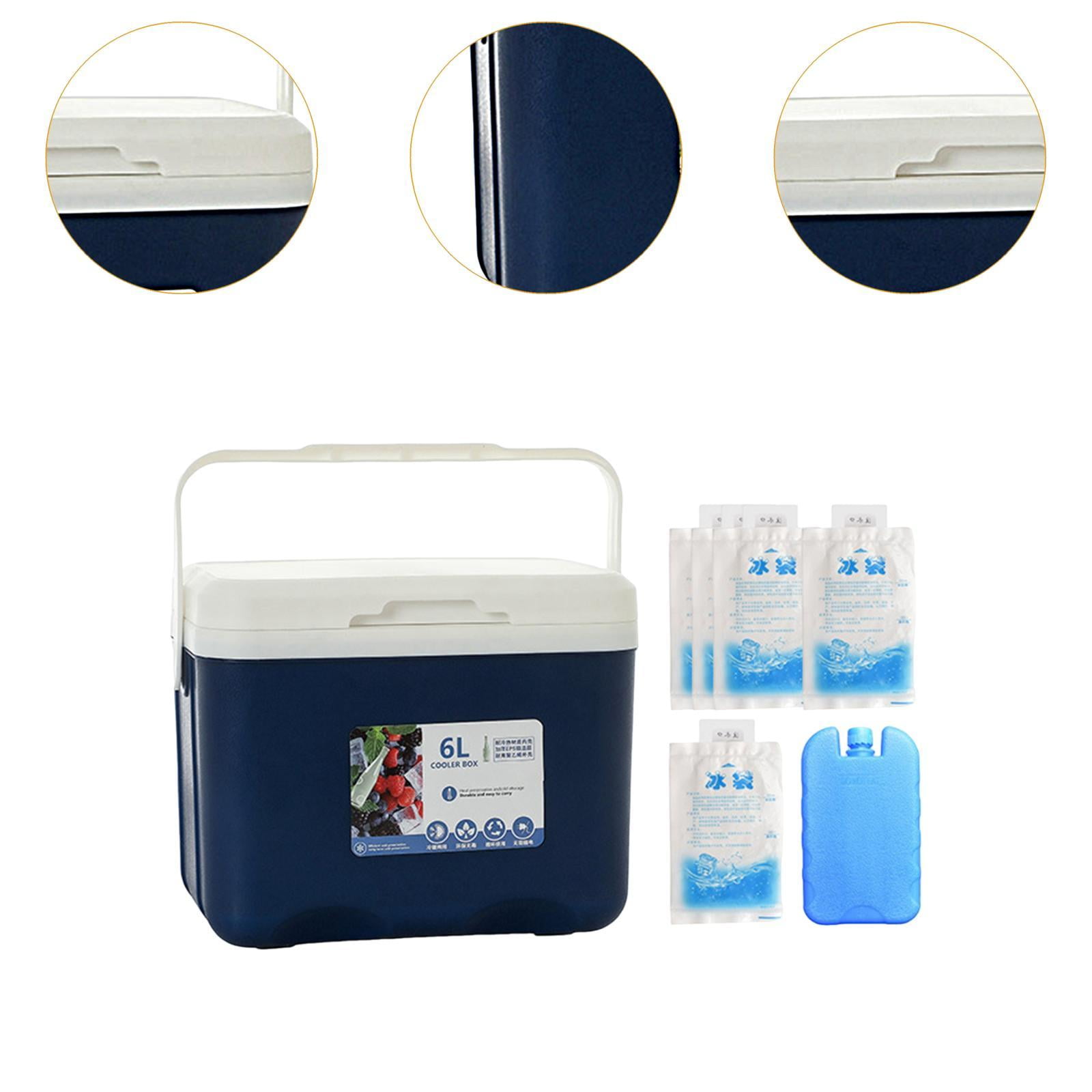 Dualoai Camp , Ice Chest Box, Portable for Freeze/Hot Food with Ice Pack Cold Case Blue