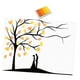 thumbnail image 2 of Lienzo con diseño de árbol de huellas dactilares, libro de visitas para bodas único, regalo considerado, manualidades, fiesta Amarillo, 2 of 9