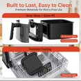 thumbnail image 6 of Air Fryer 6.8QT, 10-in-1 Functions Airfryer with Visible Window, 400°F Fast Heating & Adjustable Bottom Heater for Crispier Results, Nonstick & Dishwasher-Safe Basket, 1700W, Black, 6 of 6