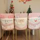 thumbnail image 2 of Funda de silla navideña con diseño de Papá Noel, muñeco de nieve y reno, funda para silla con lentejuelas de color rosa navideño, decoración para cocina, fiestas y hogar, 2 of 5