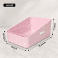 thumbnail image 4 of Pink Small Cat Litter Box, Low Entry Removable Tray For Cats Under 8 Lbs, 4 of 8