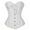 White, variant on FANNYC Women 's Floral Lace Overbust Corset Bustier Waist Cincher Body Shaper Boned Firm Control Shapewear Top With G-String Size S-6XL