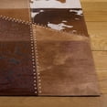 thumbnail image 2 of Safavieh Studio Leather Julius Geometric Area Rug, Brown/Ivory, 4' x 6', 2 of 9