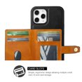 thumbnail image 2 of Smooth PU Leather Premium Back Cover Case with Wallet Kickstand Card Holder for iPhone 14 Pro 6.1 inch, 2 of 7