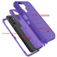 thumbnail image 3 of For Galaxy A13 5G Case, Phone Case for Samsung Galaxy A13 6.5 inches, Tekcoo Shockproof Heavy Duty Armor Plastic & Rubber Rugged Bumper 3-in-1 Case Cover -Purple, 3 of 6