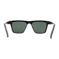 thumbnail image 4 of Polarized Mens Slick Elegant Gentlemans Luxury Horn Rim Sunglasses Gloss Black Silver - Green, 4 of 4