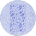 thumbnail image 1 of Ahgly Company Tapis d'Intérieur Lavables en Machine, Ronds, Bleu Lavande Transitionnel, Ronds de 3', 1 of 7