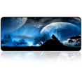 thumbnail image 1 of Qisan Large Gaming Mouse Pad Extended Size Mousepad for Computer Desktop PC Laptop 31.5"x11.8"x0.15" Keyboard Pad Desk Pad with Anti-Slip Rubber Base Large Desk Mat for Keyboard and Mouse-Wolf & Moon, 1 of 4