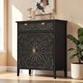 thumbnail image 2 of Tcbosik Sideboard Buffet with 2 Doors, Storage Cabinet with Drawer, Credenza with Adjustable Shelf, Modern Coffee Bar Cabinet for Dining Room, Kitchen, Easy Assembly, Black, 2 of 11