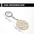 thumbnail image 3 of Naloa Simple Drawing Print Round Keychain Keychain Key Ring, Key Tag, Key Chain Bulk for Gift Accessories (Round), 3 of 7