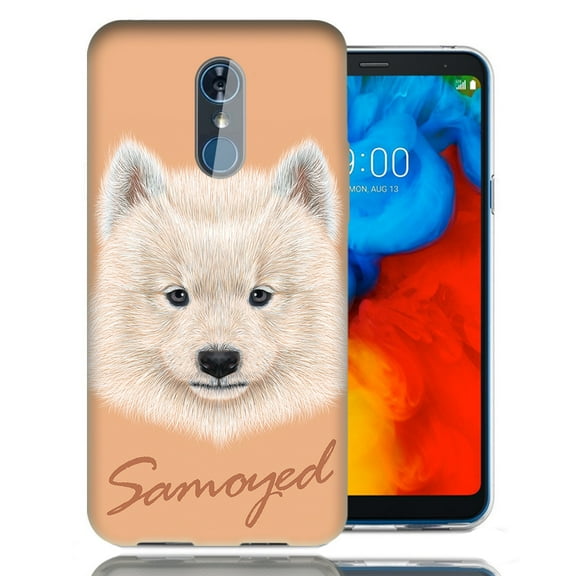 MUNDAZE For LG Stylo 4 Samoyed Design TPU Gel Phone Case Cover